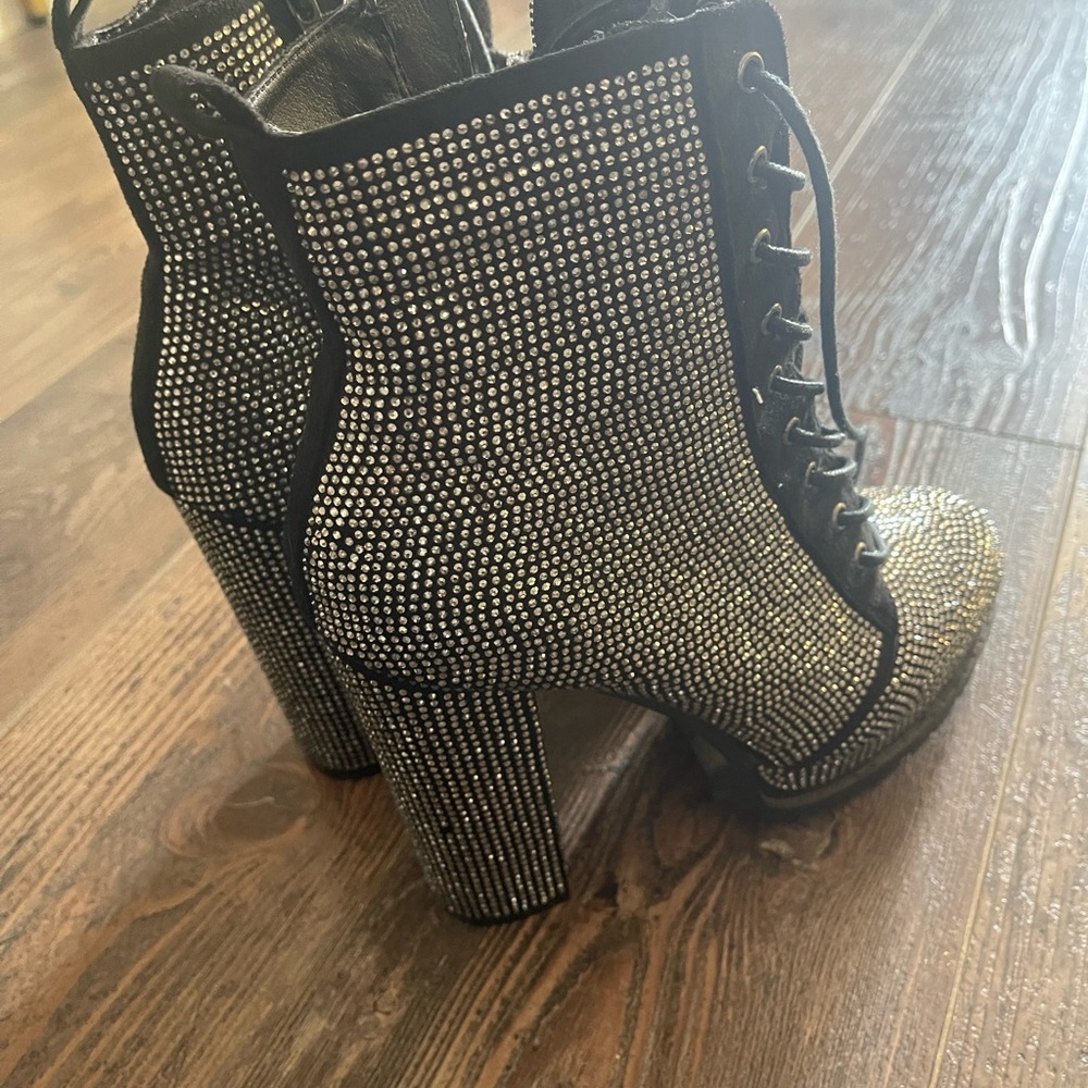 Women's Rhinestone Boots - Picture 2 of 4